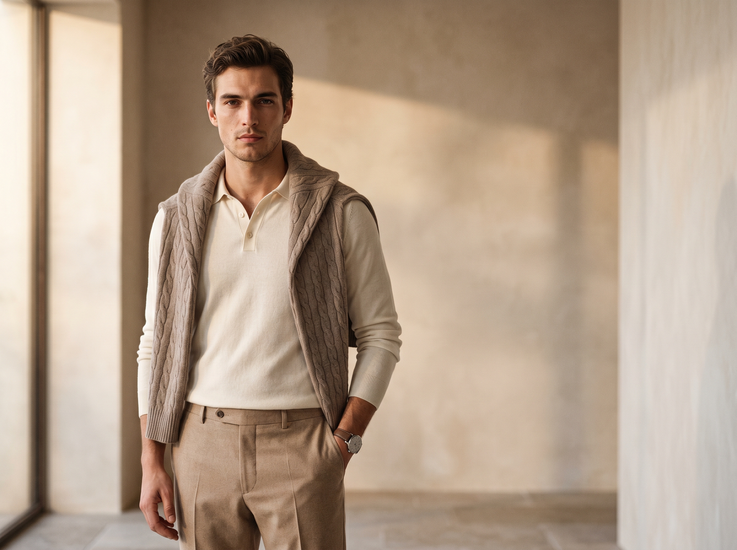 Moda contemporánea en algodón Pima para hombre