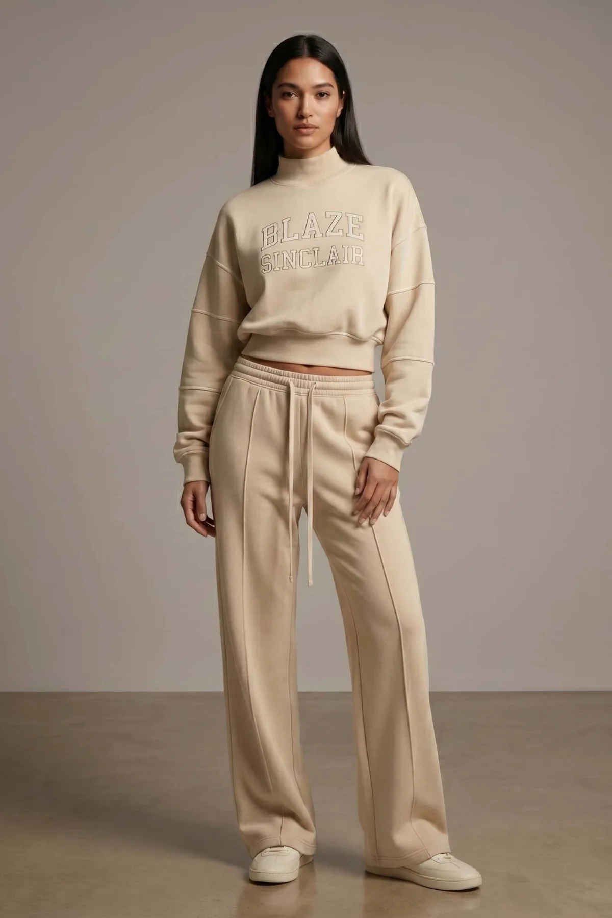Conjunto French Terry Beige Claro Premium