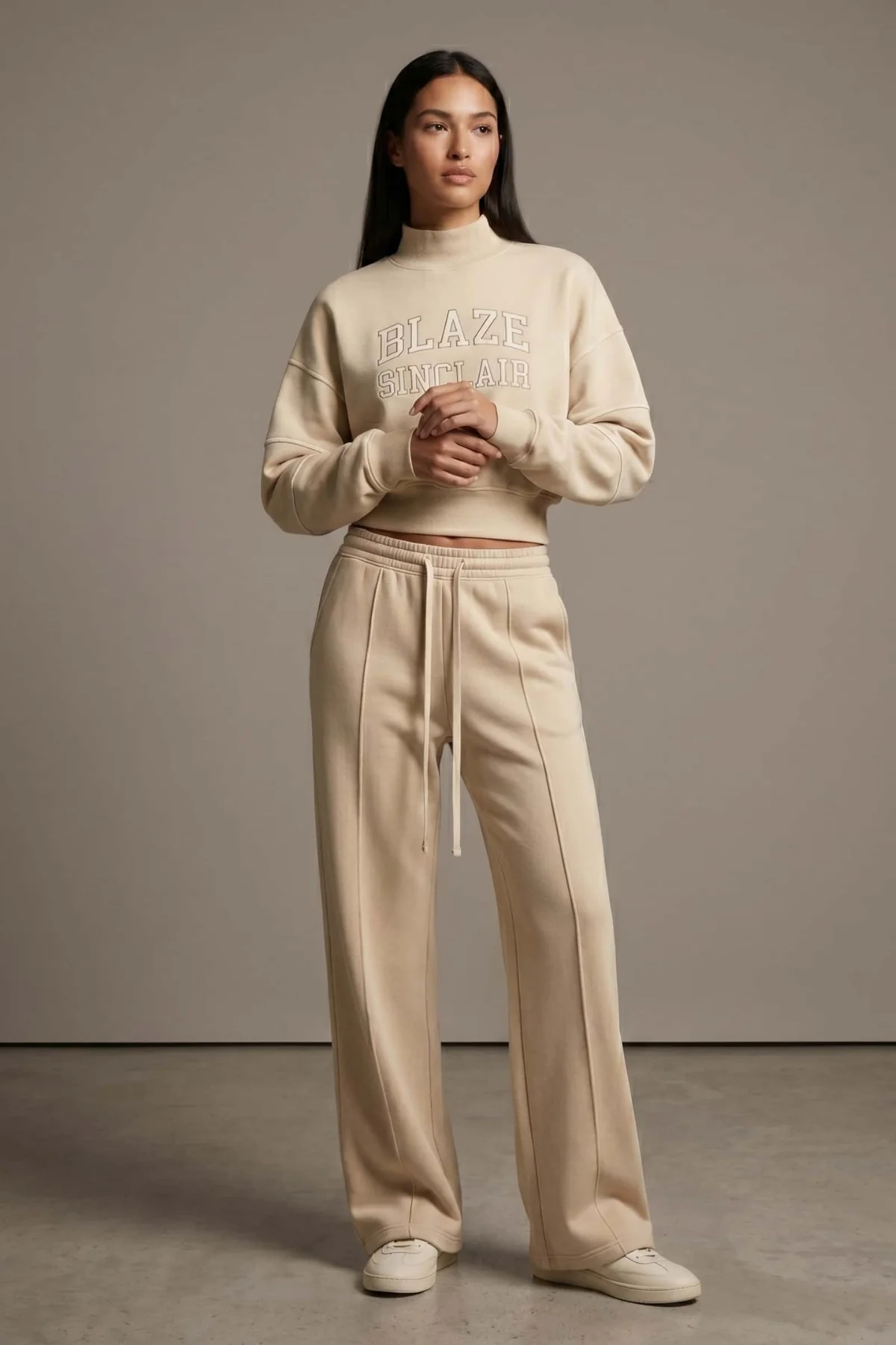 Conjunto French Terry Beige Claro Premium