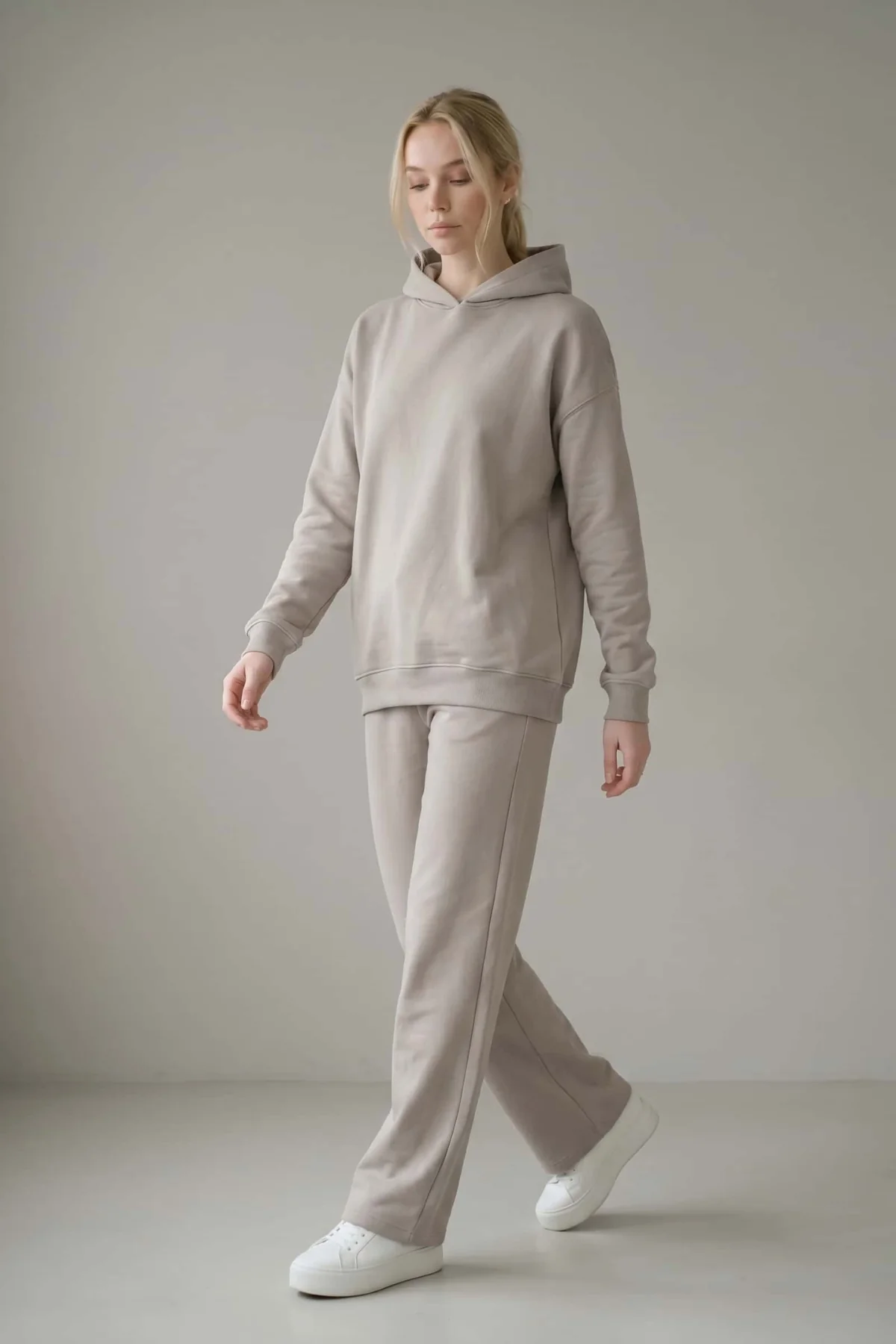 Conjunto French Terry Gris Premium