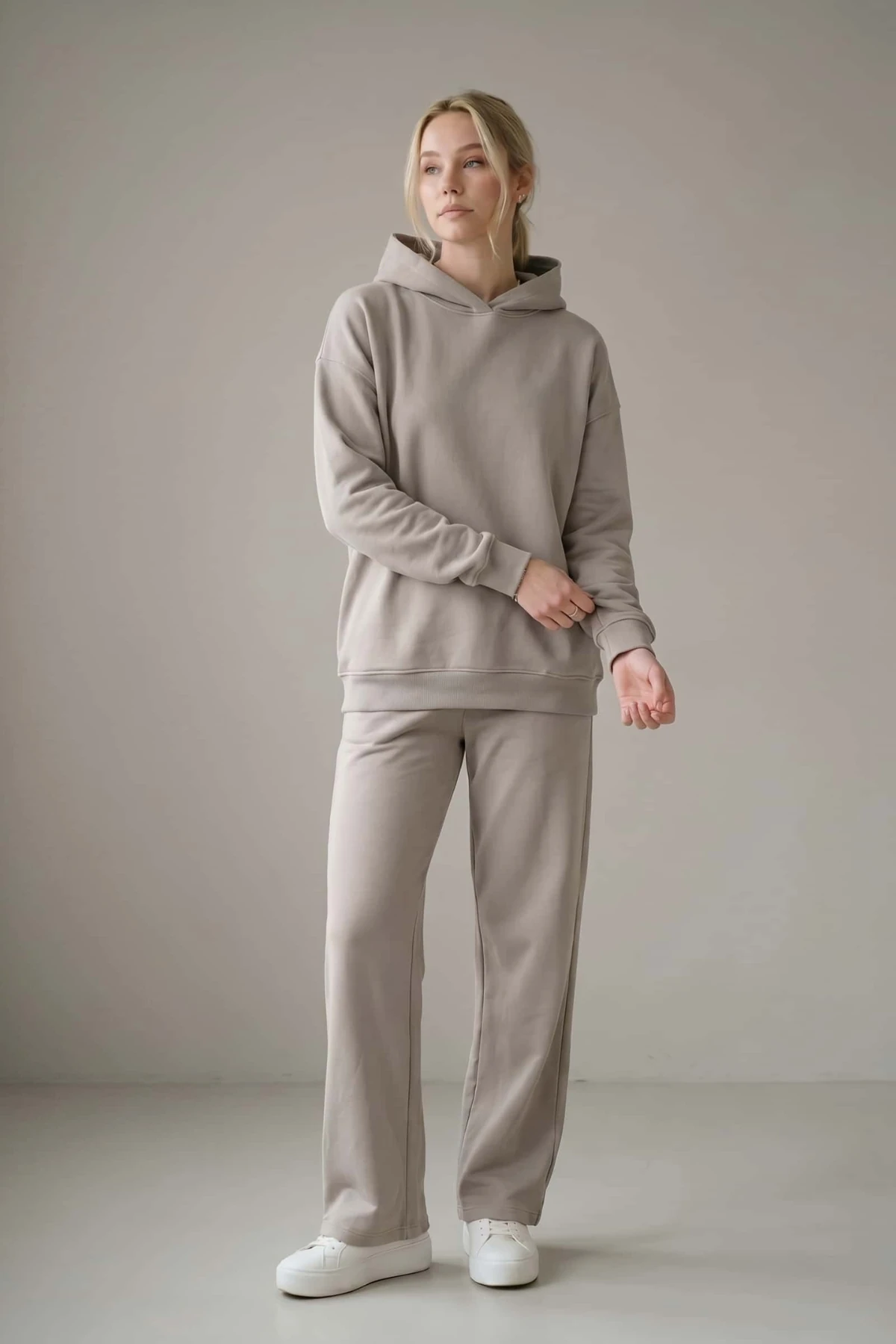 Conjunto French Terry Gris Premium