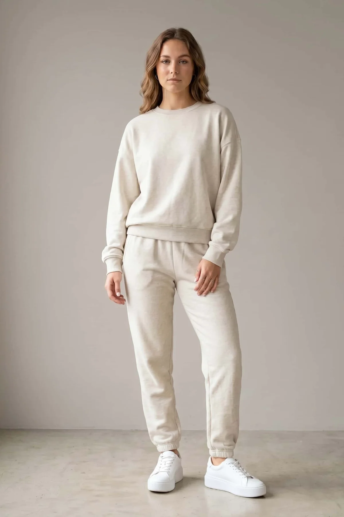 Conjunto French Terry Beige Premium
