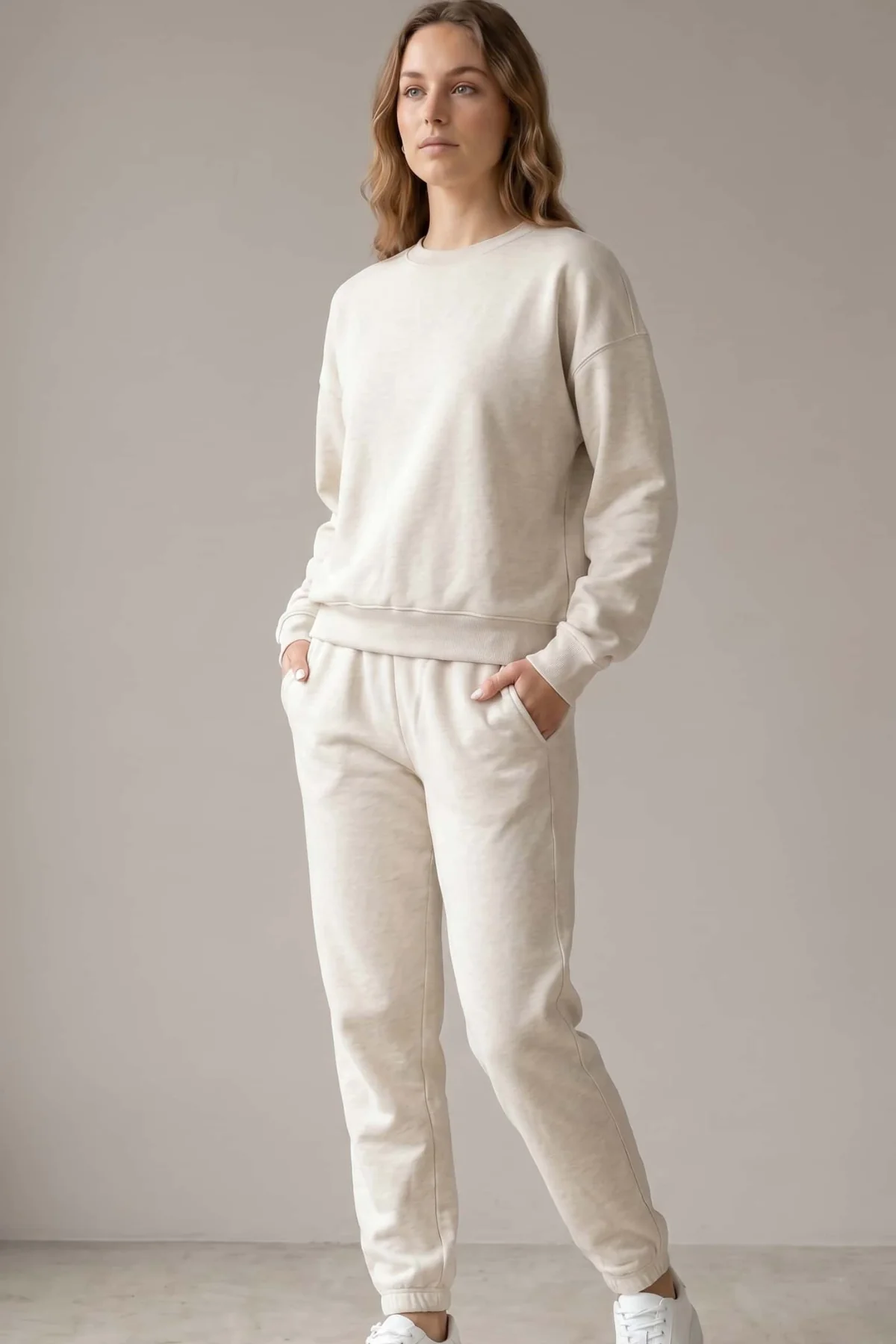 Conjunto French Terry Beige Premium