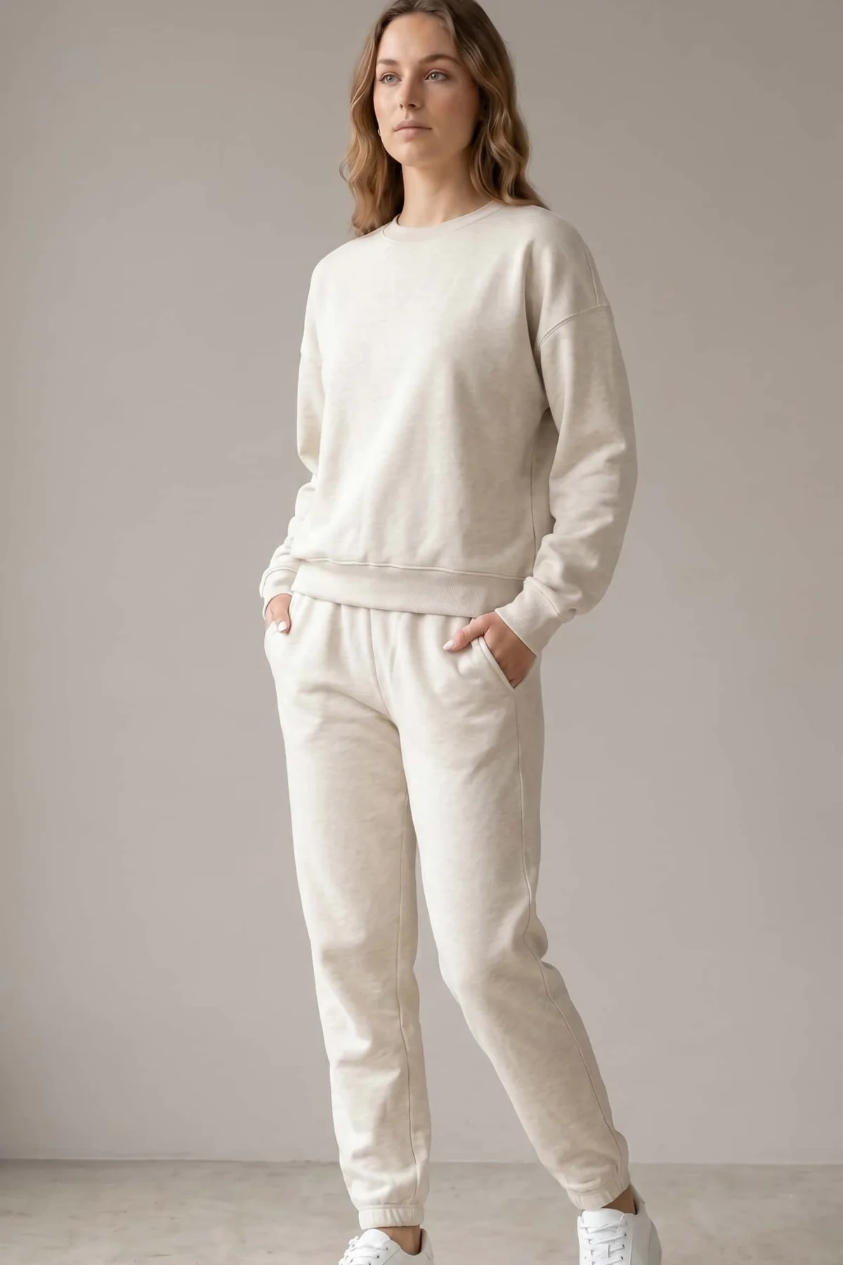Conjunto French Terry Beige Premium
