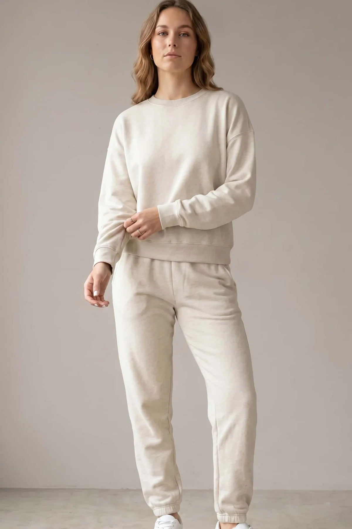 Conjunto French Terry Beige Premium