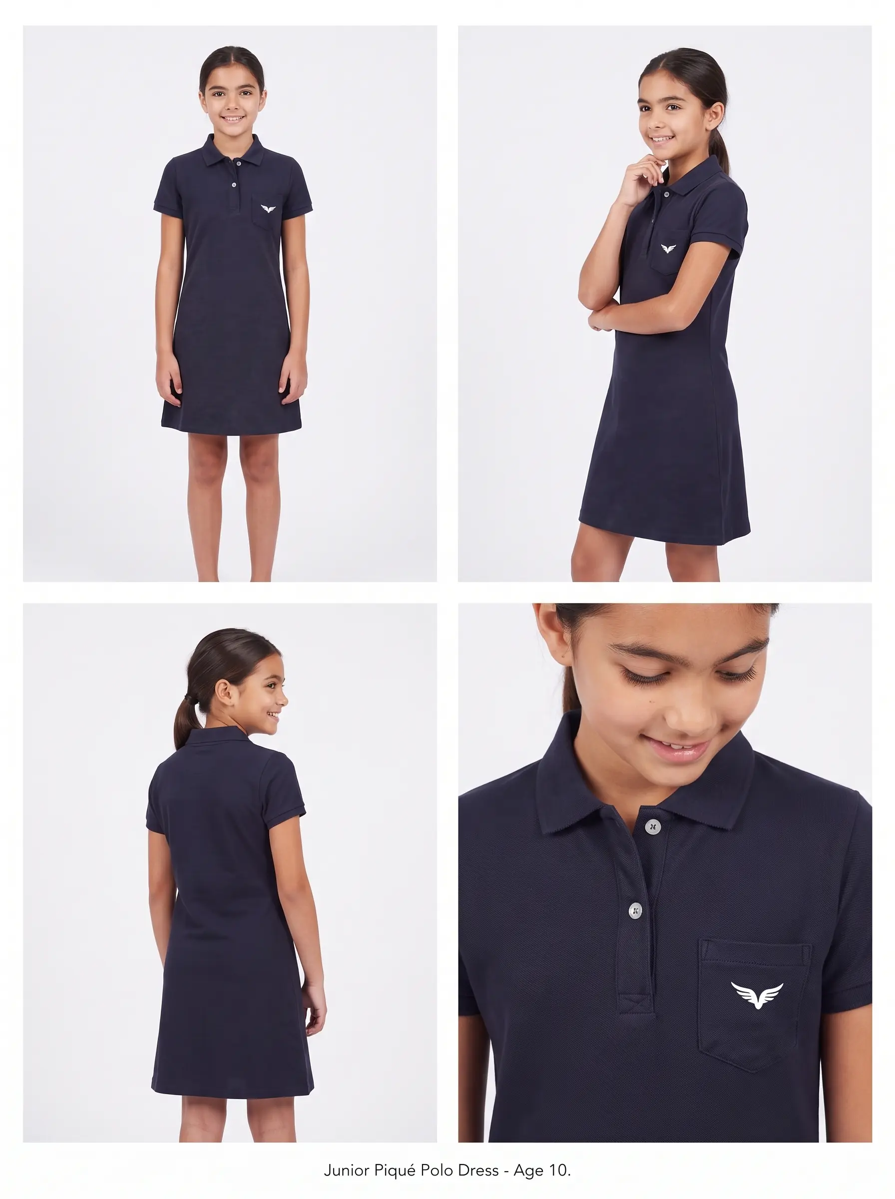 Vestido Pique Premium 100% Algodon Niña
