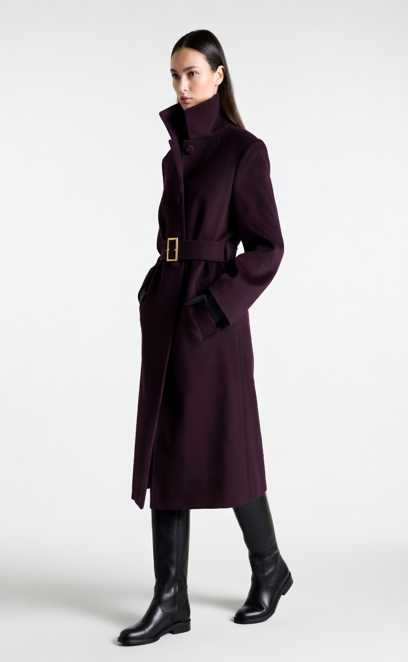 Abrigo Imperial Berenjena – Cashmere & Lana Premium