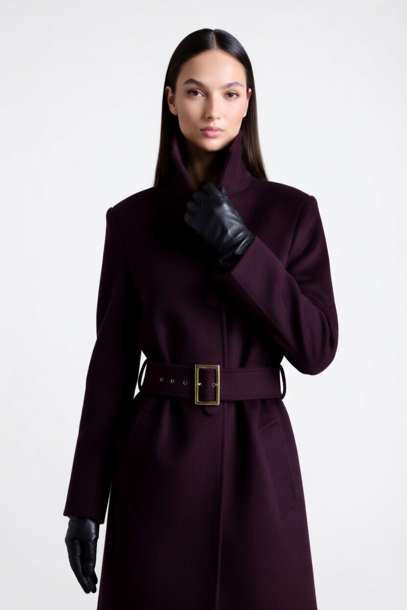 Abrigo Imperial Berenjena – Cashmere & Lana Premium