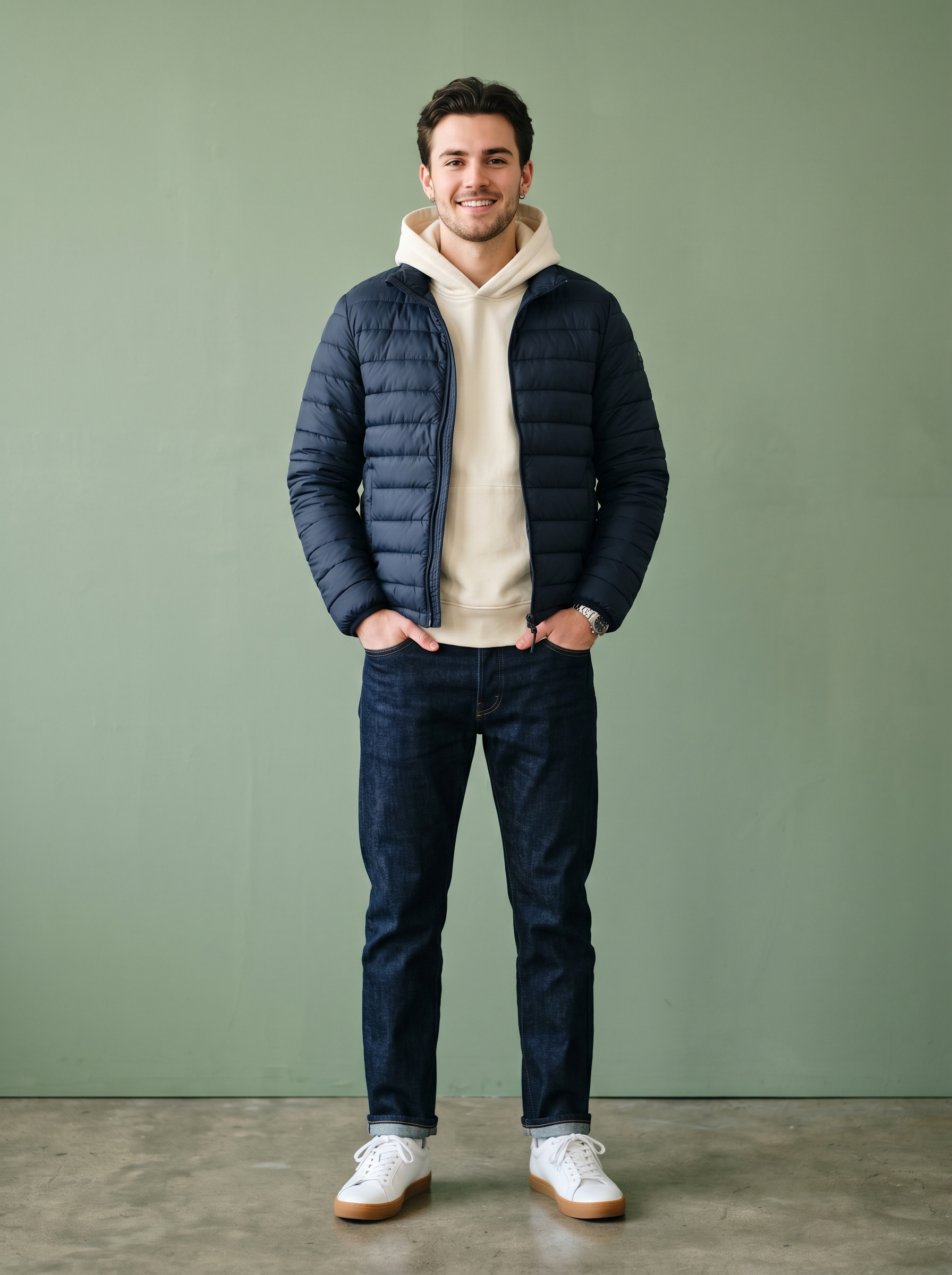 Puffer Navy Mate – Chaqueta Acolchada Premium