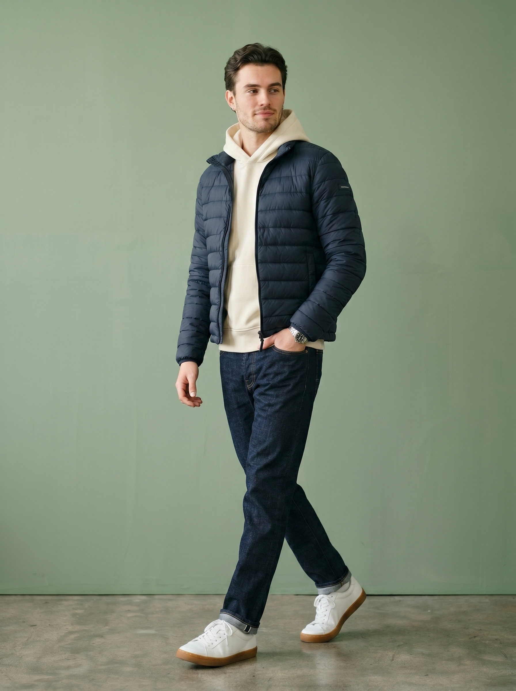 Puffer Navy Mate – Chaqueta Acolchada Premium