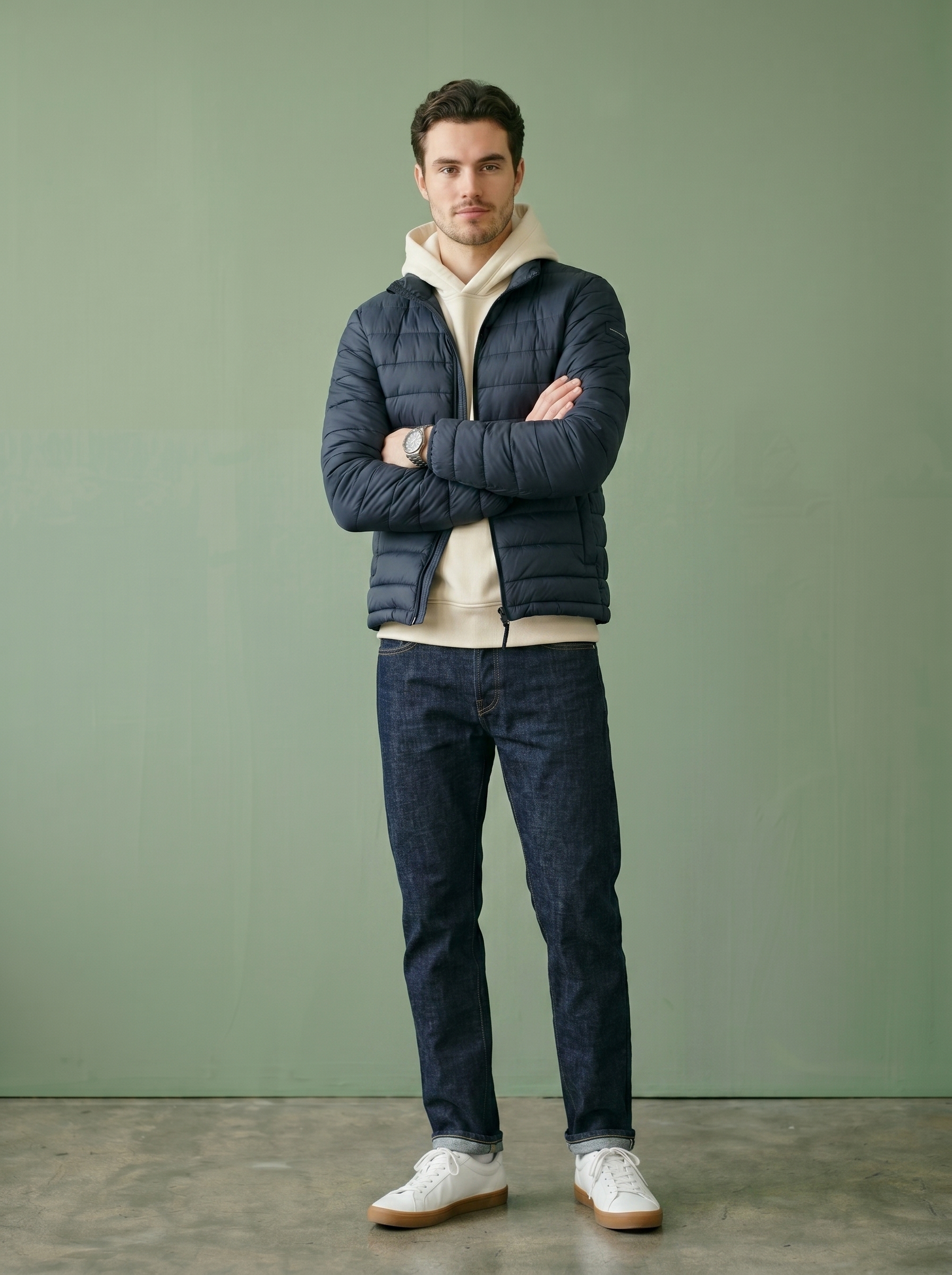 Puffer Navy Mate – Chaqueta Acolchada Premium