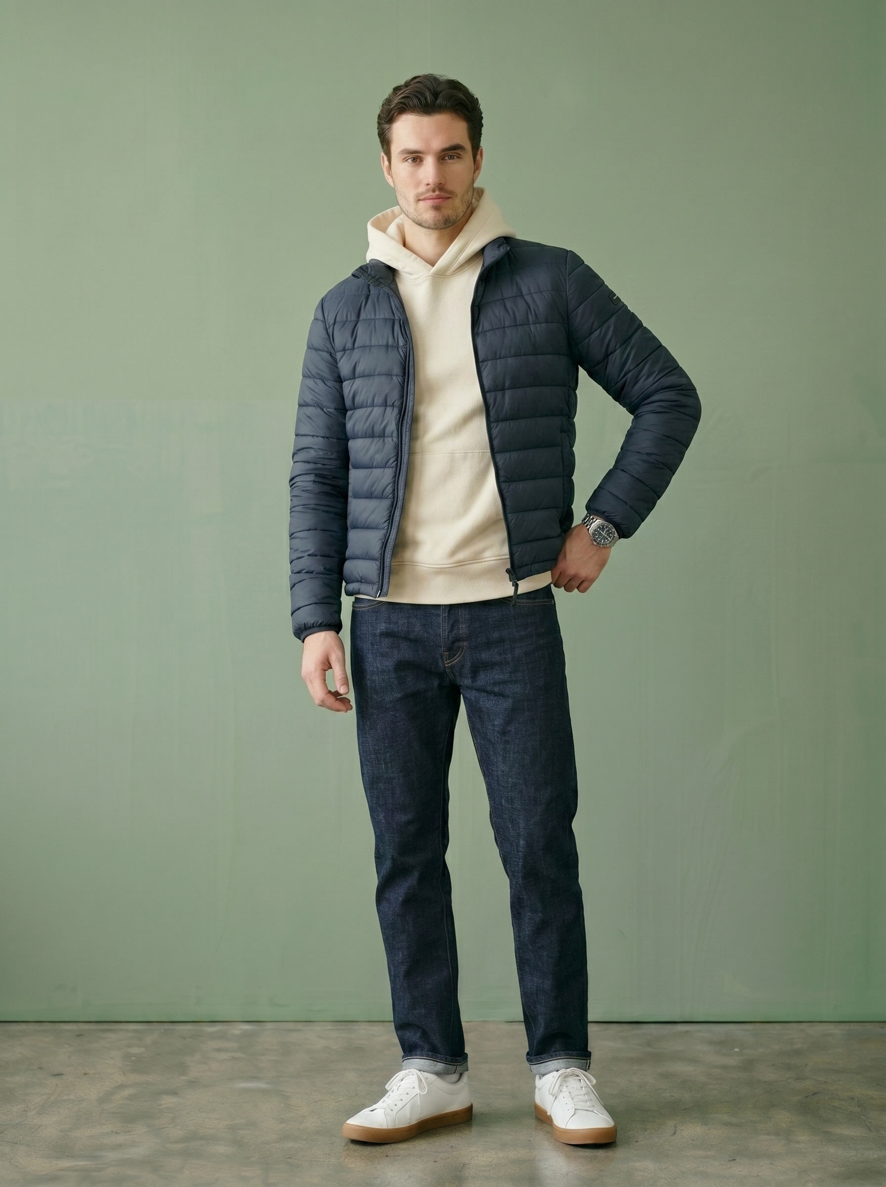 Puffer Navy Mate – Chaqueta Acolchada Premium