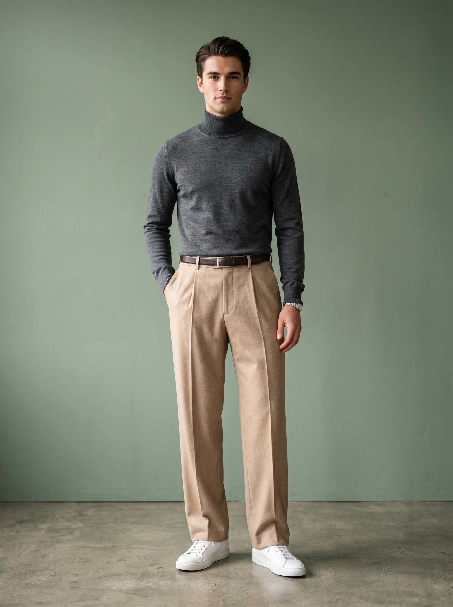 Turtleneck Merino Wool – Charcoal Gray