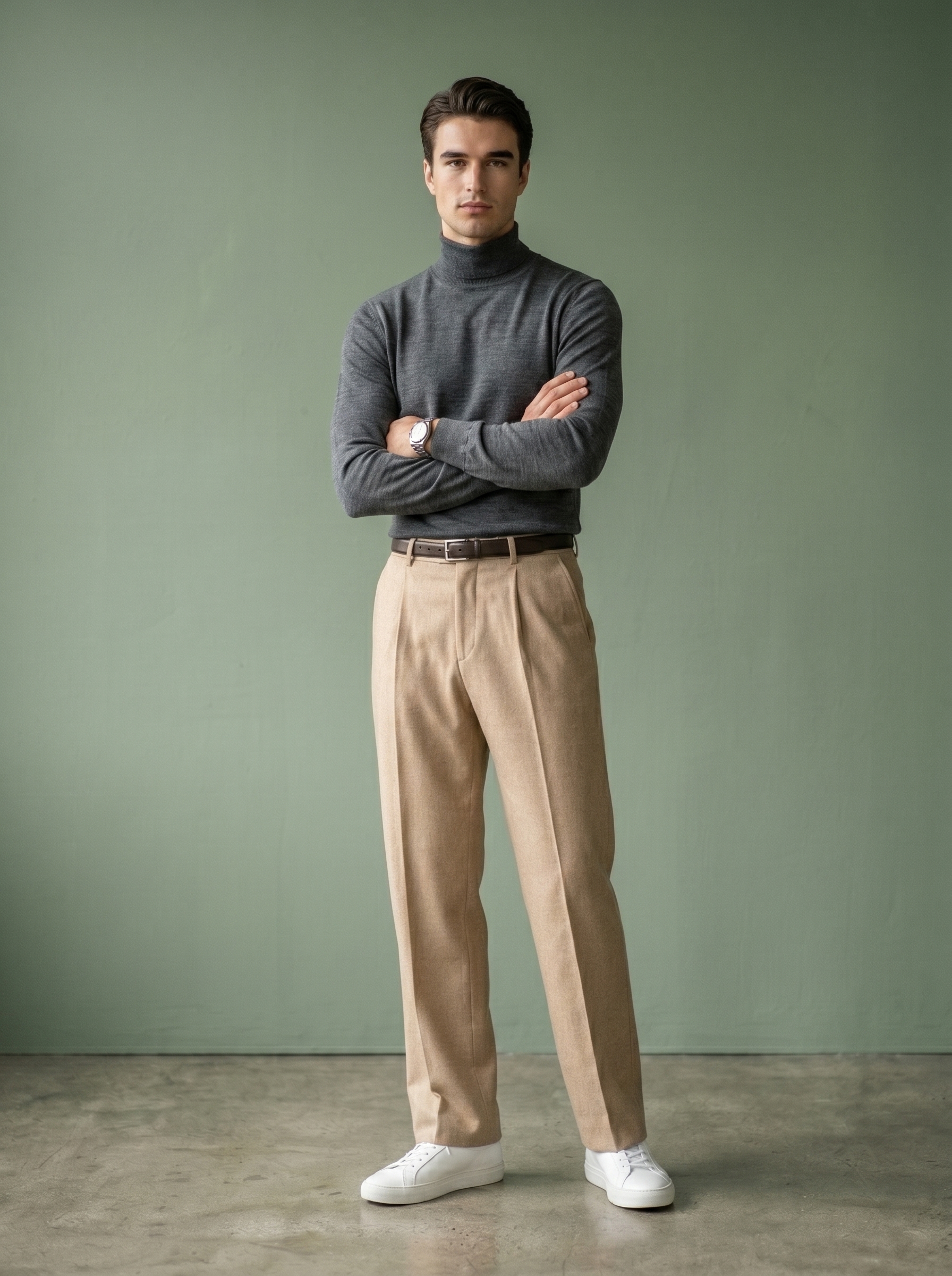 Turtleneck Merino Wool – Charcoal Gray