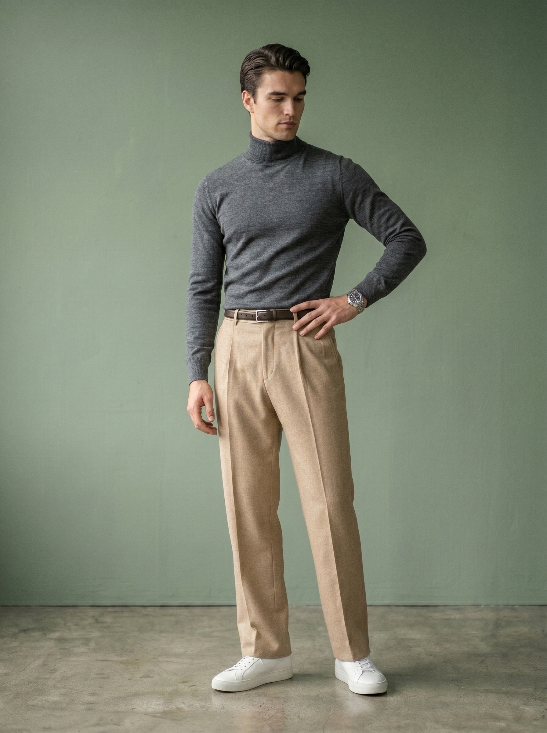 Turtleneck Merino Wool – Charcoal Gray